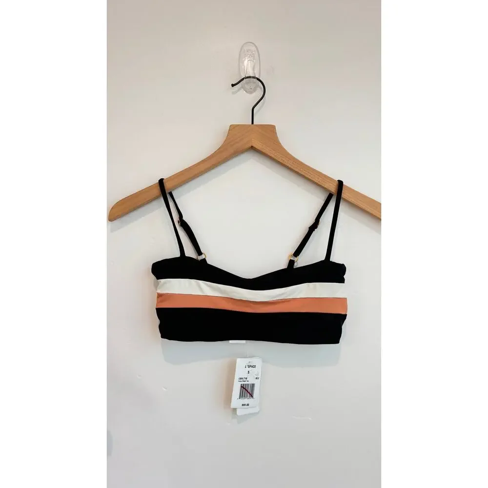 Anthropologie x L*Space Rebel Color Block Bikini Top NWT Size Small